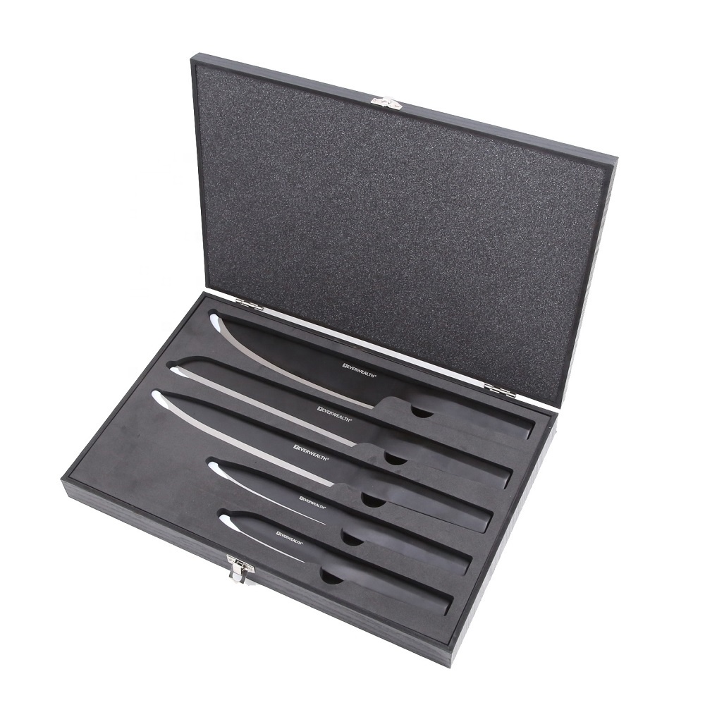 Hoogwaardige Professionele Keuken Tool Zwarte Oxide Chef Messen Set Groente Vlees 8 Inch Keukenmes Carving Sets 